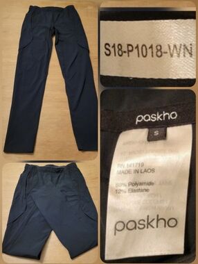 Paskho Pant S Women Black Relaxed Travel Drawstring Comfort Stretch S18-P1018